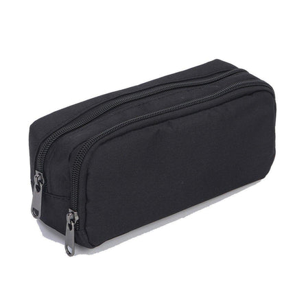 Large Capacity Pencil Case Double Layer for Primary School Students Creative Bag - Grey.