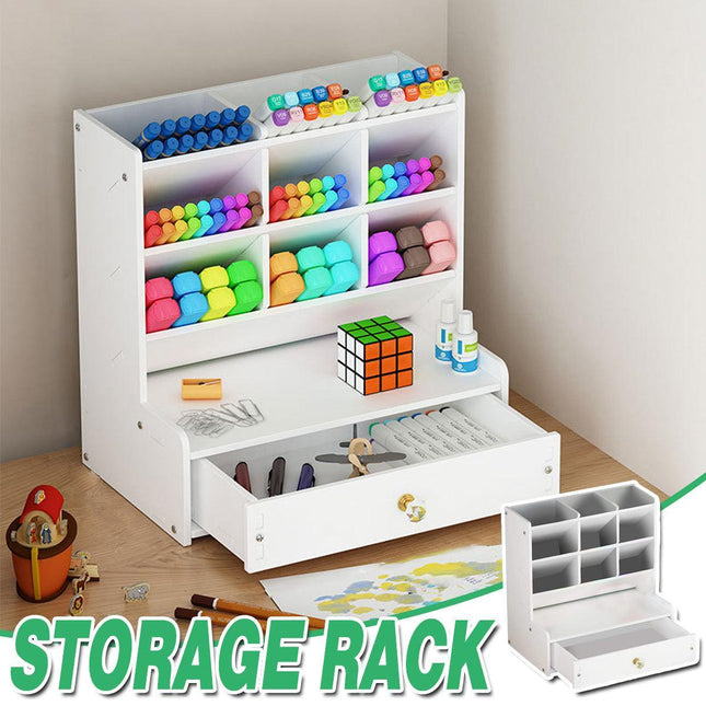 Office Desk Organizer Storage Drawer Pen Pencil Holder DIY Case Storage Rack.