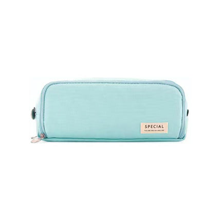 Zipper Pencil Case Large Capacity Storage Bag School Stationery Makeup Organizer - Dark Grey.