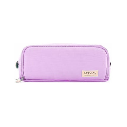 Zipper Pencil Case Large Capacity Storage Bag School Stationery Makeup Organizer - Dark Grey.