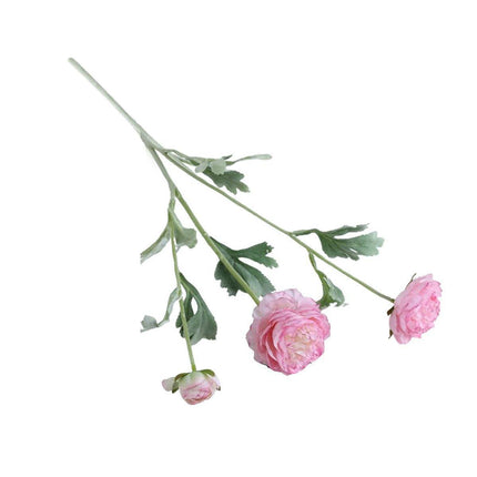 5pcs Artificial Peony Silk Flowers Bouquet Decor Faux Floral Arrangements - Champagne.