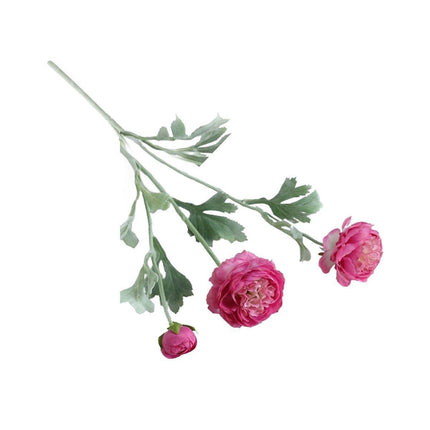 5pcs Artificial Peony Silk Flowers Bouquet Decor Faux Floral Arrangements - Champagne.