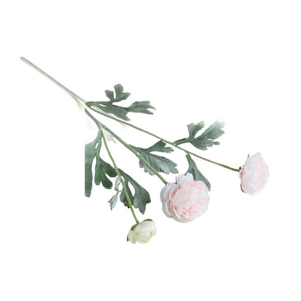 5pcs Artificial Peony Silk Flowers Bouquet Decor Faux Floral Arrangements - Champagne.
