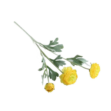 5pcs Artificial Peony Silk Flowers Bouquet Decor Faux Floral Arrangements - Champagne.