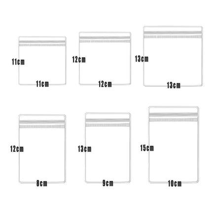 100pcs PVC Self-Sealing Jewelry Bags Anti-Oxidation Storage Dustproof Bags - 11*11cm.