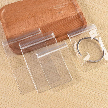 100pcs PVC Self-Sealing Jewelry Bags Anti-Oxidation Storage Dustproof Bags - 11*11cm.