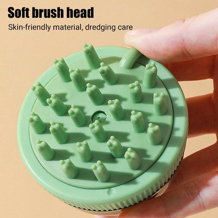 2PCS Pet Cleaning Brush Bath Massage Gel Dispenser Cats Dogs Grooming Tool - Blue.