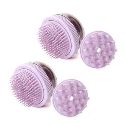 2PCS Pet Cleaning Brush Bath Massage Gel Dispenser Cats Dogs Grooming Tool - Blue.