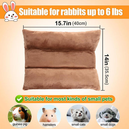 Small Animal Bed Cushion Plush Sleeping Mat for Pet Carrier Cage Nest Hamster - Pink.