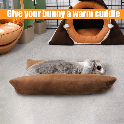 Small Animal Bed Cushion Plush Sleeping Mat for Pet Carrier Cage Nest Hamster - Pink.