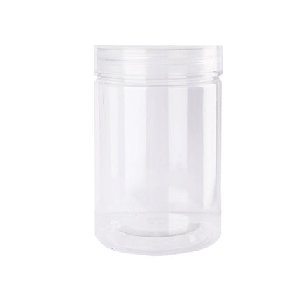 Wide Mouth Plastic Food Bottles 50pcs Transparent Sealed Storage Tanks Container - 8.5cm x 20cm.