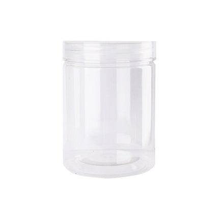 Wide Mouth Plastic Food Bottles 50pcs Transparent Sealed Storage Tanks Container - 8.5cm x 20cm.