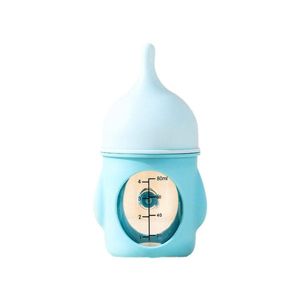 Silicone Pet Milk Feeding Bottle with Scale for Small Puppies and Kittens 20ml 80ml - 20ml-Blue.