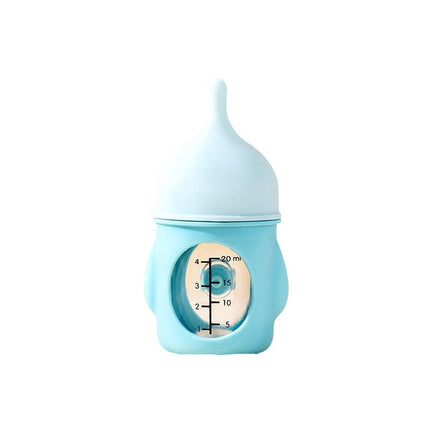 Silicone Pet Milk Feeding Bottle with Scale for Small Puppies and Kittens 20ml 80ml - 20ml-Blue.