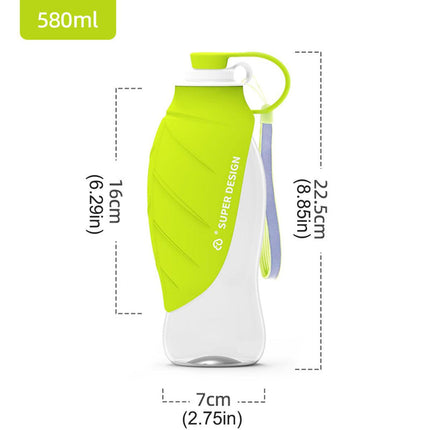 Pet Water Bottle 580ml Portable Outdoor Dog Cat Drinking Cup Travel Feeder.