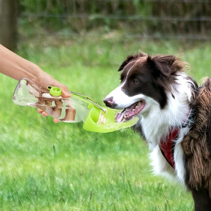 Pet Water Bottle 580ml Portable Outdoor Dog Cat Drinking Cup Travel Feeder.