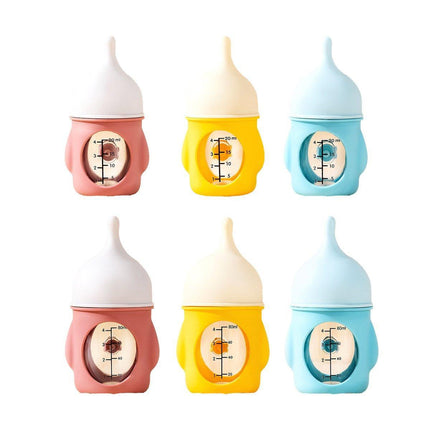Silicone Pet Milk Feeding Bottle with Scale for Small Puppies and Kittens 20ml 80ml - 20ml-Pink.