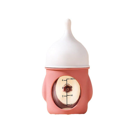 Silicone Pet Milk Feeding Bottle with Scale for Small Puppies and Kittens 20ml 80ml - 20ml-Pink.
