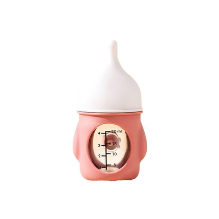 Silicone Pet Milk Feeding Bottle with Scale for Small Puppies and Kittens 20ml 80ml - 20ml-Pink.