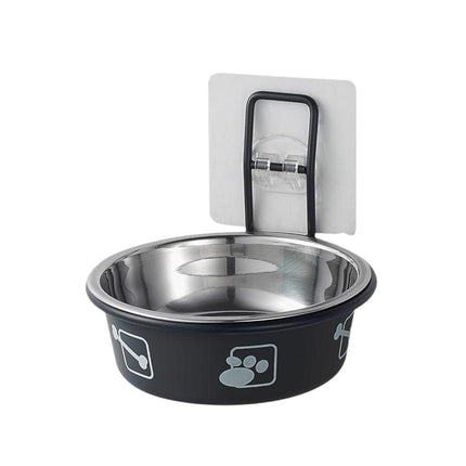 Stainless Steel Pet Bowl Hanging Cat Food Water Bowl Durable for Dogs and Cats - Blue-12cm.