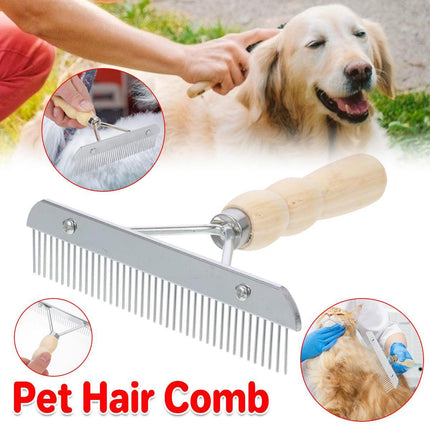 Pet Brush Hair Comb Grooming Rake Comb Dogs and Cats Shedding Deshedding Tool.