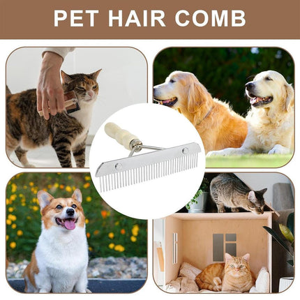 Pet Brush Hair Comb Grooming Rake Comb Dogs and Cats Shedding Deshedding Tool.