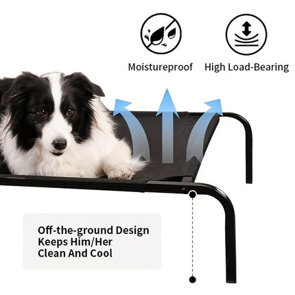 Heavy Duty Pet Raised Bed Elevated Trampoline Hammock Cat Dog Raised Deluxe - L.