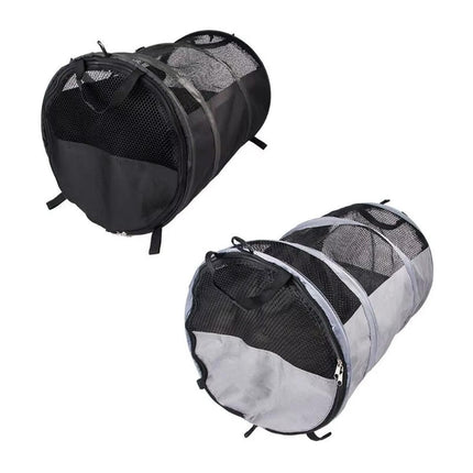 Foldable Pet Car Carrier Bag Breathable Travel Tent Portable Kennel for Transport - Grey.