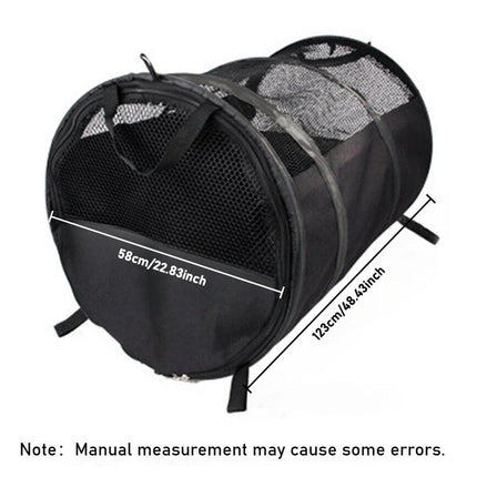 Foldable Pet Car Carrier Bag Breathable Travel Tent Portable Kennel for Transport - Grey.