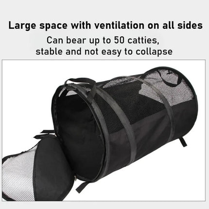 Foldable Pet Car Carrier Bag Breathable Travel Tent Portable Kennel for Transport - Grey.