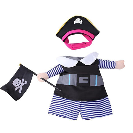Halloween Dog Costume Pet Accessories Funny Dress Up for Small Medium Dogs - Little Devil Riding-M.