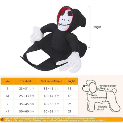 Halloween Dog Costume Pet Accessories Funny Dress Up for Small Medium Dogs - Little Devil Riding-S.