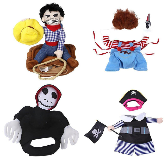 Halloween Dog Costume Pet Accessories Funny Dress Up for Small Medium Dogs - New Pirate-M.