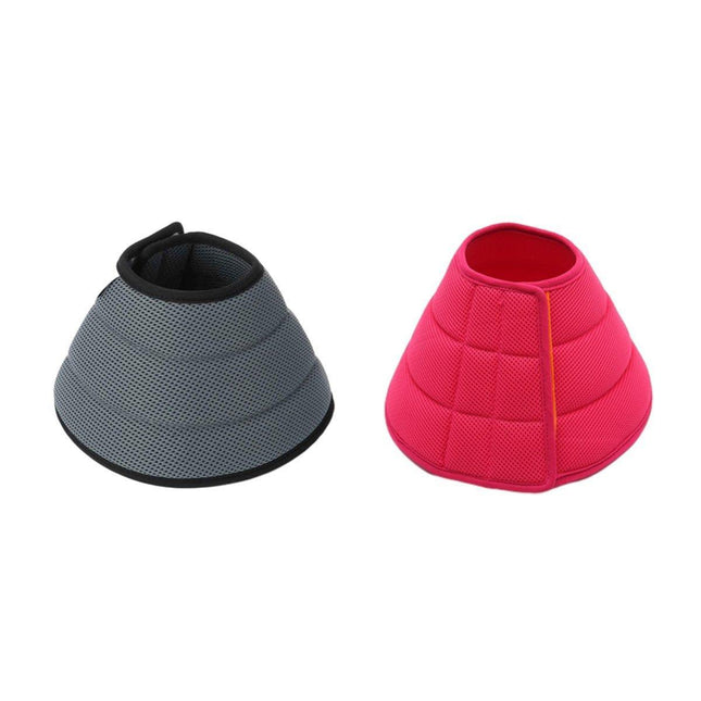 Elizabethan Collar Anti Licking Biting Pet Collar for Cats and Dogs Recovery Use - Rose Red-Size4.
