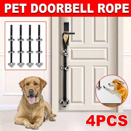 4PCS Pet Training Doorbell Rope Cat Teaser Toy Bell Interactive Play Rope Bell.