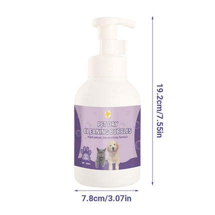 500ml Pet Leave In Dry Cleaning Foam No Rinse Bath Wash for Dogs and Cats.