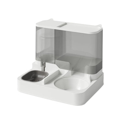 Automatic Cat Feeder Water Dispenser All in One Plastic Bowl for Cats and Dogs - Pink.