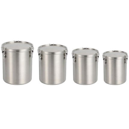 Stainless Steel Pet Food Storage Bucket Dog Cat Grain Container Bin Kitchen - 1000ml.