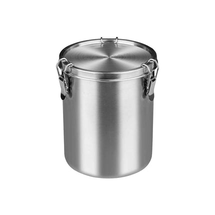 Stainless Steel Pet Food Storage Bucket Dog Cat Grain Container Bin Kitchen - 2500ml.