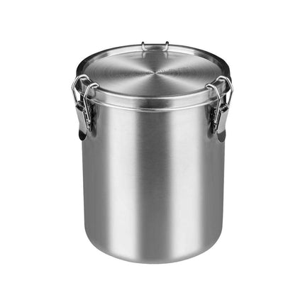 Stainless Steel Pet Food Storage Bucket Dog Cat Grain Container Bin Kitchen - 2500ml.