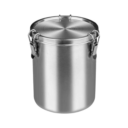 Stainless Steel Pet Food Storage Bucket Dog Cat Grain Container Bin Kitchen - 2500ml.