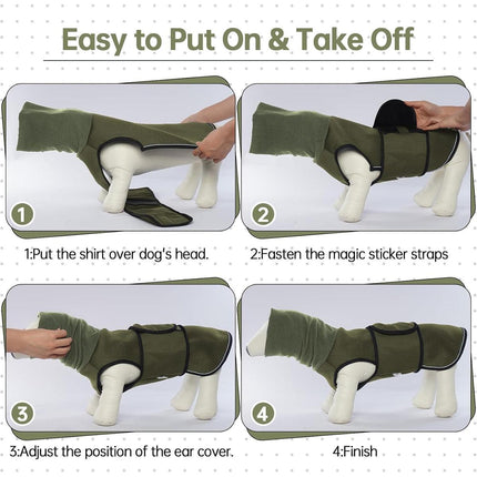 Calming Dog Vest for Stress Relief Travel Thunder Wrap Jacket for Medium Large Dogs - L.