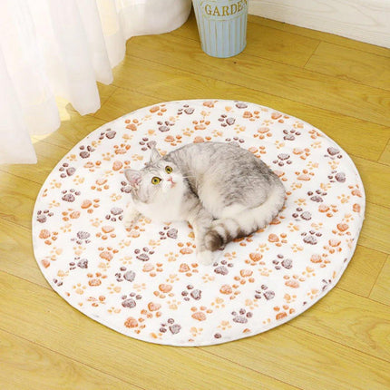 Waterproof Dog Pads Round Diaper Pads Pet Training Pads for Puppies and Dogs - White-35cm.