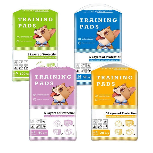 Large Puppy Dog Training Pads Pet Toilet Thickened Pee Pads Mat Indoor Absorbent - S ( 45*33cm) - 100PCS.