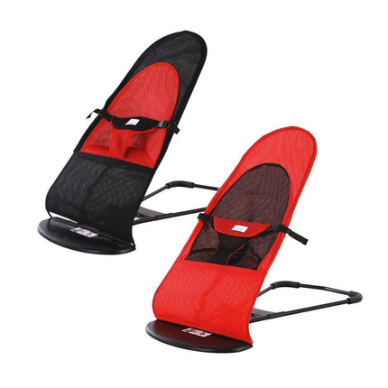 Pet Rocking Chair for Dogs Cats Foldable Pet Bed Portable Sleeping Lounger Chair - Red.
