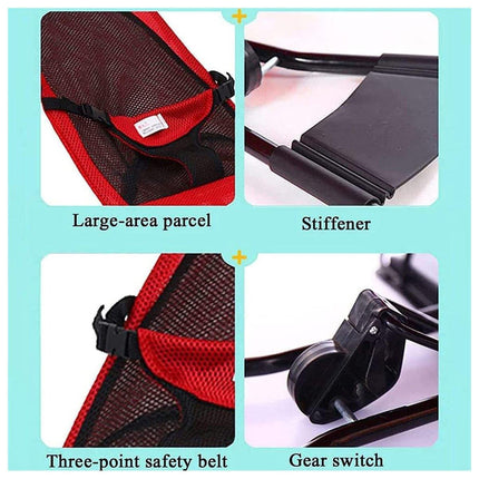 Pet Rocking Chair for Dogs Cats Foldable Pet Bed Portable Sleeping Lounger Chair - Red.