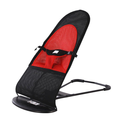 Pet Rocking Chair for Dogs Cats Foldable Pet Bed Portable Sleeping Lounger Chair - Red.