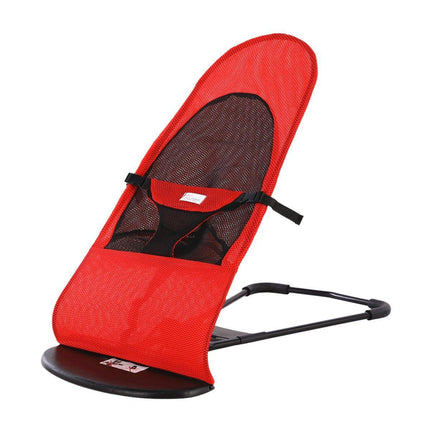 Pet Rocking Chair for Dogs Cats Foldable Pet Bed Portable Sleeping Lounger Chair - Red.