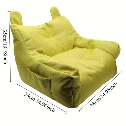 Small Sofa Chair Couch for Living Room Family Pet Furniture Comfortable Seat - White.