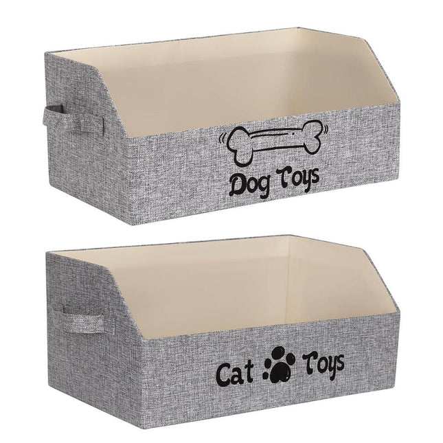 Portable Pet Toy Storage Box Foldable Organizer Snack Bag Pet Accessories Holder - Cat.